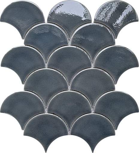 Gạch mosaic gốm vảy cá nhập khẩu, mã 89DB13, KT viên 85x95mm
