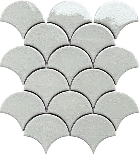 Gạch mosaic gốm vảy cá nhập khẩu, mã 89DB01, KT viên 85x95mm