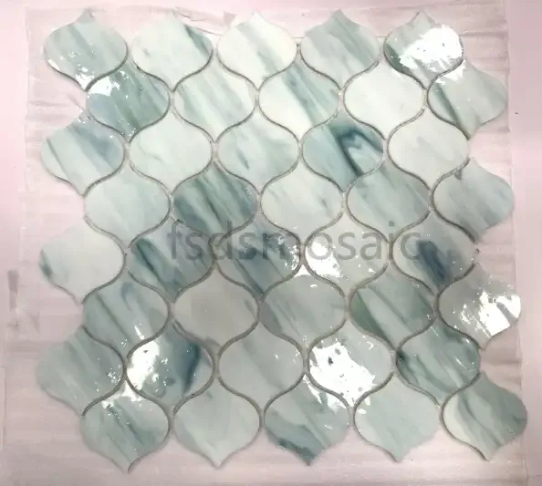 DS Hiện Đại Lục Giác Kính Mosaic Gạch Tường Bếp Backsplash Phòng Khách Nội Thất cho Phòng Tắm Nhà Bếp Sử Dụng Phong Cách Thiết Kế Sàn Gỗ